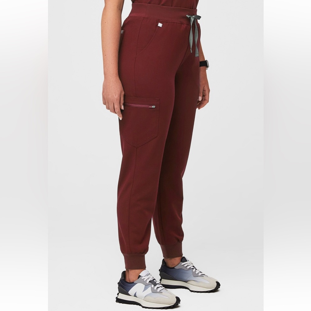 SOLD High Waisted Burgundy Figs Zamora Joggers